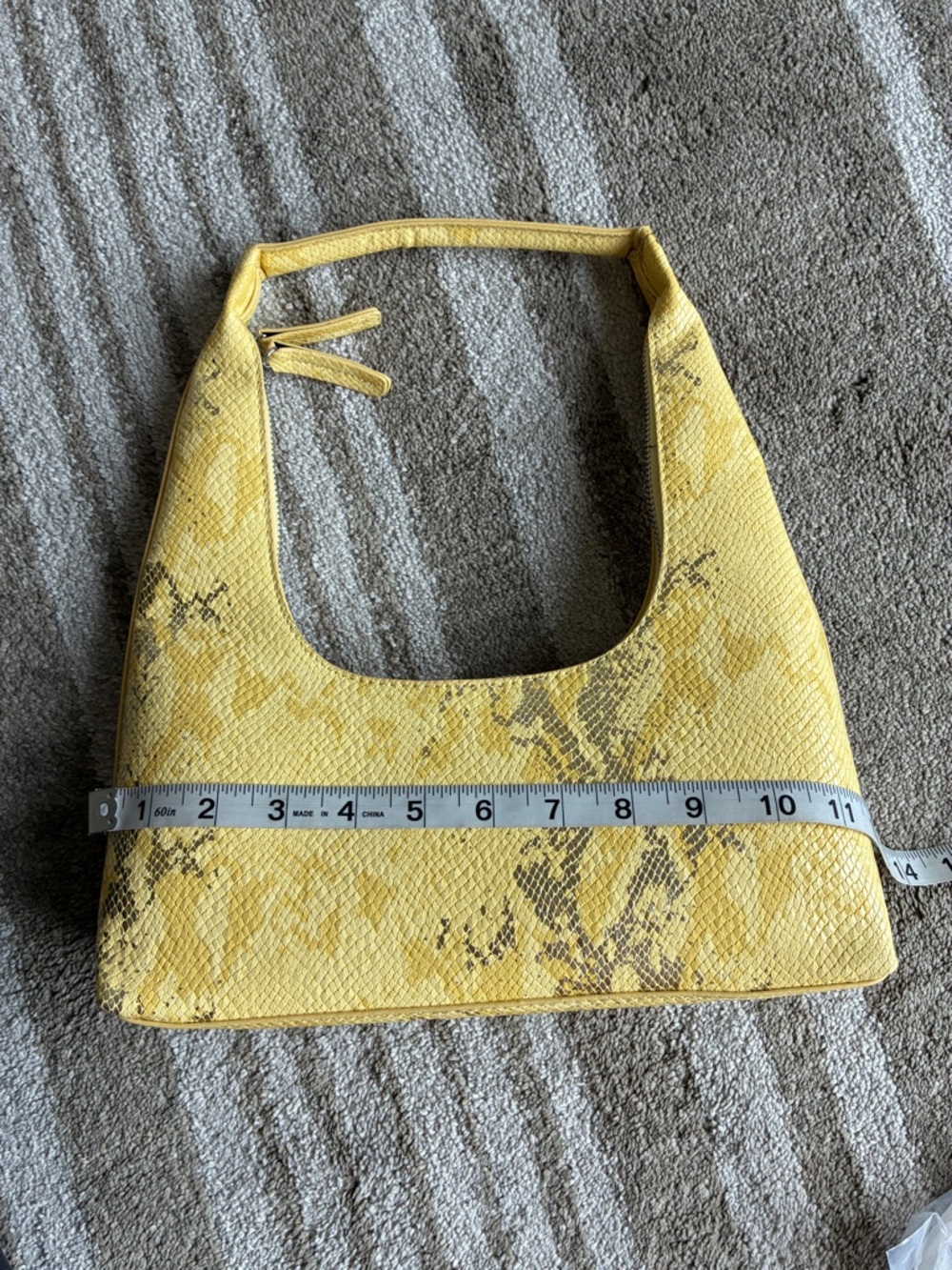 8 Other Reasons Gia Mini Shoulder Bag Yellow Snakeskin Metallic NWT - Picture 8 of 11